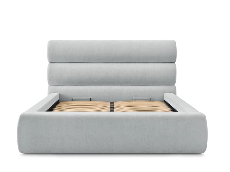 Kastenbett BOBOCHIC JAGNA 160x200cm stoff hellgrau