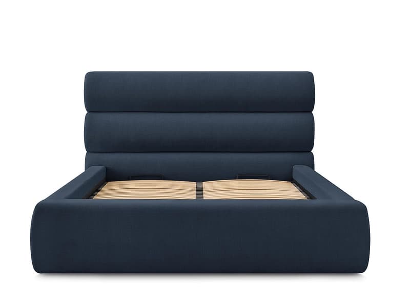 Kastenbett BOBOCHIC JAGNA 180x200cm stoff dunkelblau
