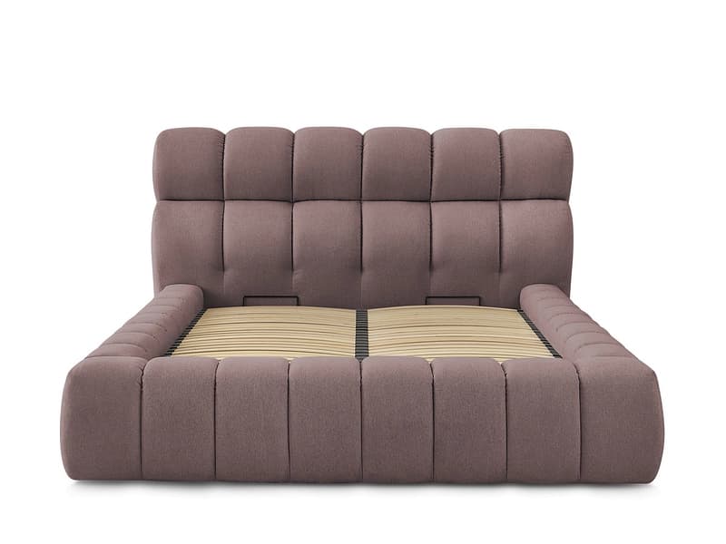 Kastenbett BOBOCHIC MONT-BLANC 160x200cm stoff rosa