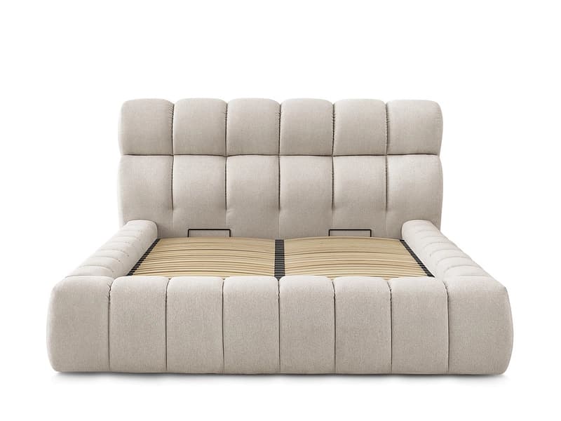 Kastenbett BOBOCHIC MONT-BLANC 180x200cm stoff beige
