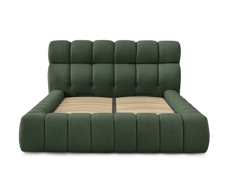Kastenbett BOBOCHIC MONT-BLANC 180x200cm stoff grün