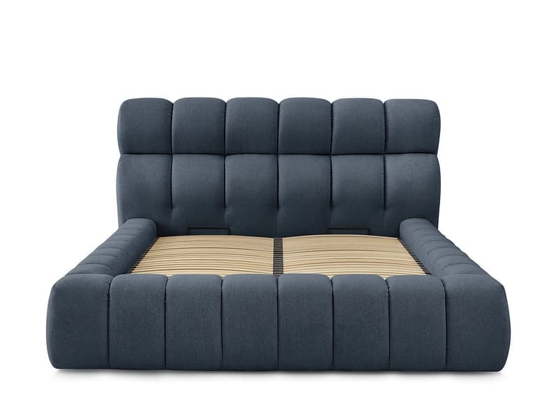 Kastenbett BOBOCHIC MONT-BLANC 180x200cm stoff dunkelblau