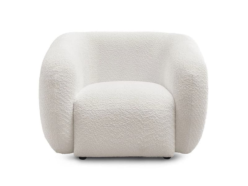Sessel BOBOCHIC CELINE Boucle-Stoff weiss
