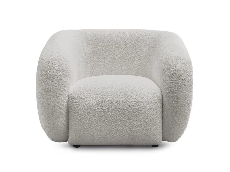Sessel BOBOCHIC CELINE Boucle-Stoff hellgrau