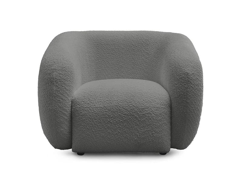Sessel BOBOCHIC CELINE Boucle-Stoff dunkelgrau