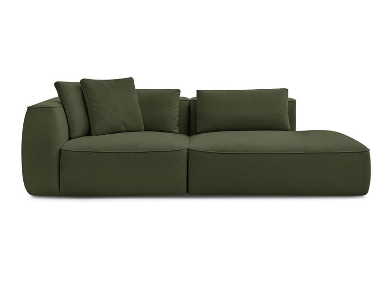 3er Sofa BOBOCHIC LEOPOLD Stoff chiniert dunkelgrün