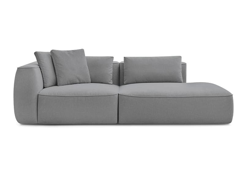 3er Sofa BOBOCHIC LEOPOLD Stoff chiniert hellgrau