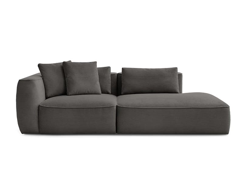 3er Sofa BOBOCHIC LEOPOLD Cord-Stoff taupe