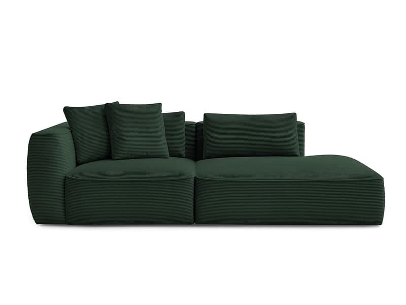3er Sofa BOBOCHIC LEOPOLD Cord-Stoff dunkelgrün