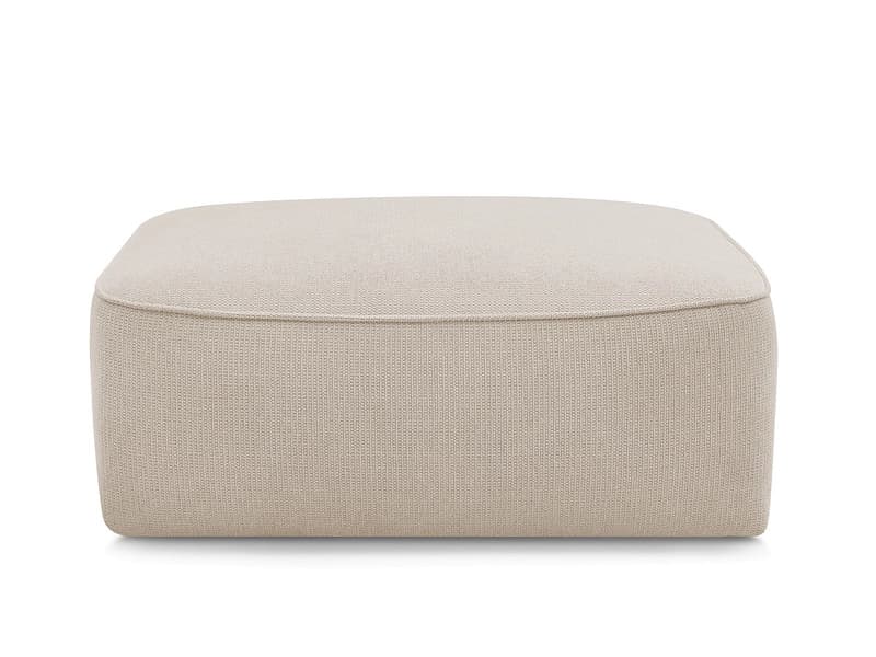 Hocker BOBOCHIC LEOPOLD 90x96x42cm stoff chiniert beige