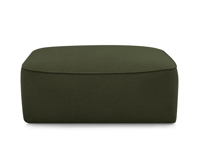 Hocker BOBOCHIC LEOPOLD 90x96x42cm stoff chiniert dunkelgrün