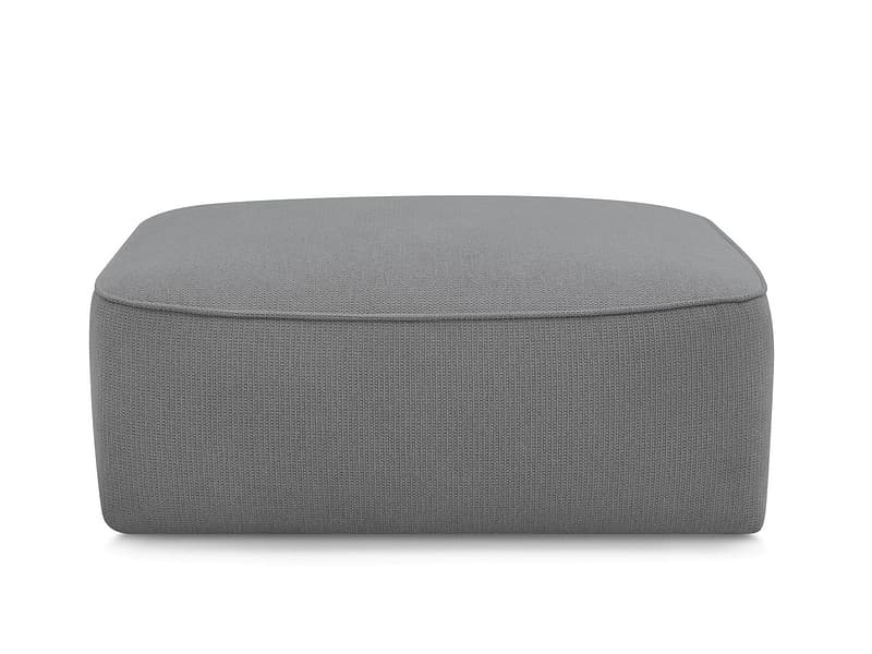 Hocker BOBOCHIC LEOPOLD 90x96x42cm stoff chiniert hellgrau