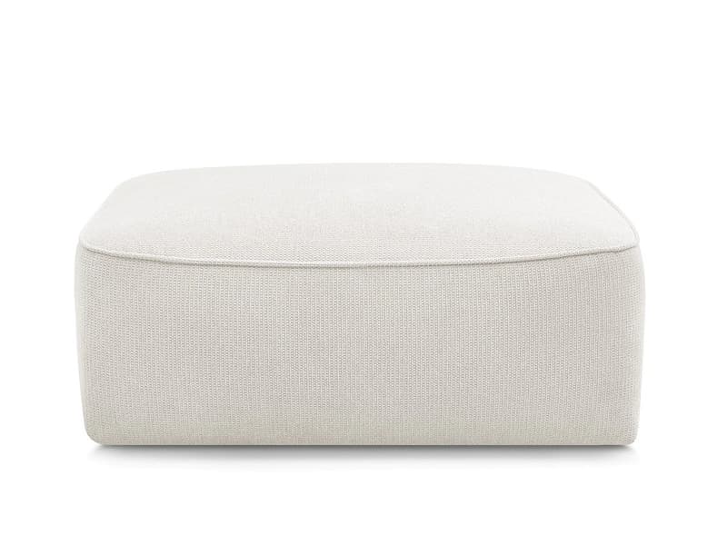 Hocker BOBOCHIC LEOPOLD 90x96x42cm stoff chiniert weiss