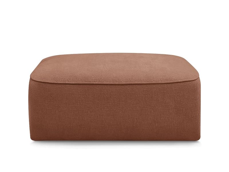 Hocker BOBOCHIC LEOPOLD 90x96x42cm stoff mit textur orange