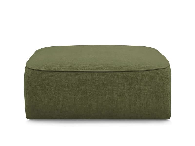 Hocker BOBOCHIC LEOPOLD 90x96x42cm stoff mit textur dunkelgrün