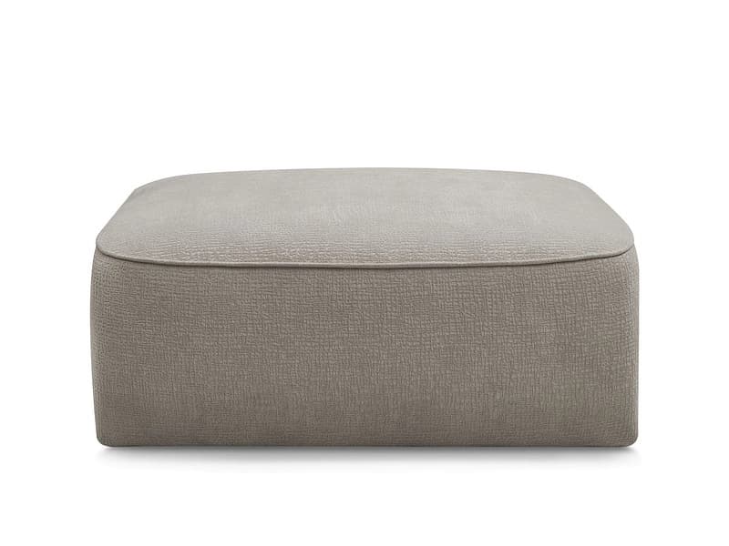 Hocker BOBOCHIC LEOPOLD 90x96x42cm stoff mit textur taupe