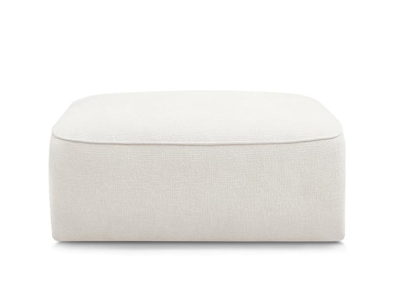 Hocker BOBOCHIC LEOPOLD 90x96x42cm stoff mit textur weiss