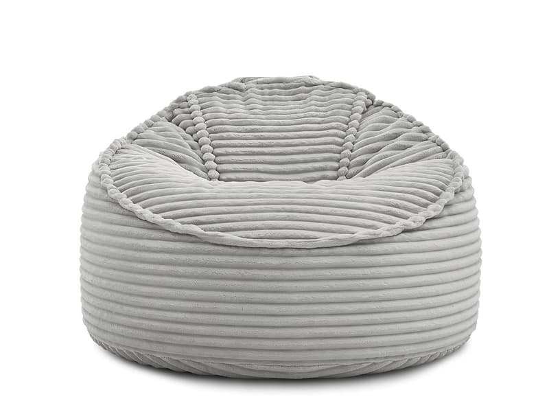 Hocker BOBOCHIC SOCRATE 106x106x79cm cord-stoff hellgrau
