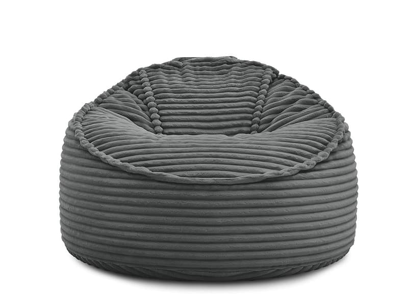 Hocker BOBOCHIC SOCRATE 106x106x79cm cord-stoff dunkelgrau