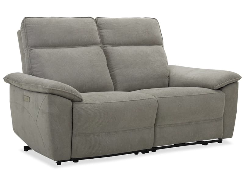 3er Sofa PLYMOUTH Polyester grau