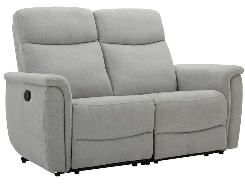 2er Sofa WONDER Stoff grau