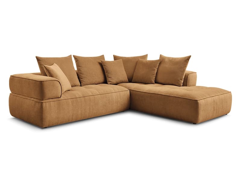 Ecksofa BOBOCHIC WHESLEY Stoff gelb