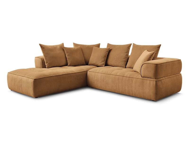 Ecksofa BOBOCHIC WHESLEY Stoff gelb