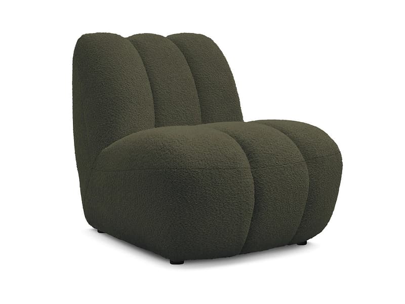 Sessel BOBOCHIC JANISSAIRE Boucle-Stoff grün