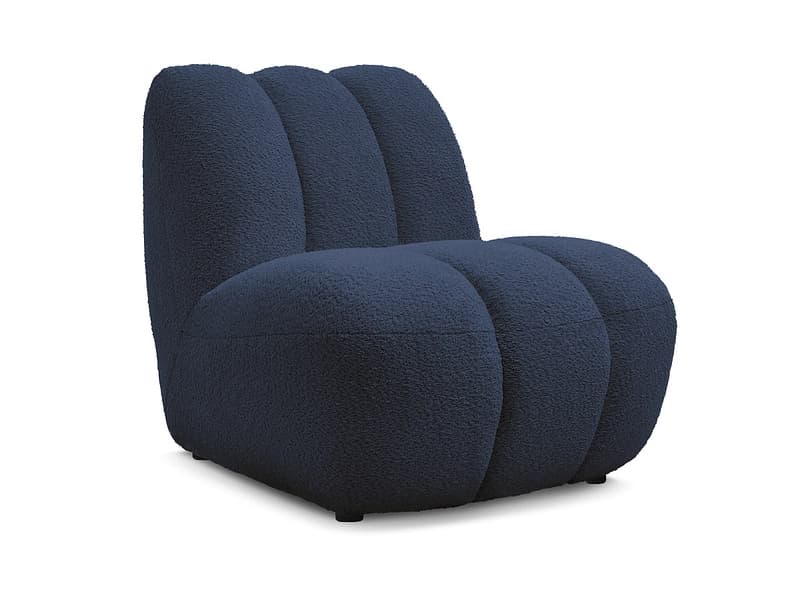 Sessel BOBOCHIC JANISSAIRE Boucle-Stoff dunkelblau