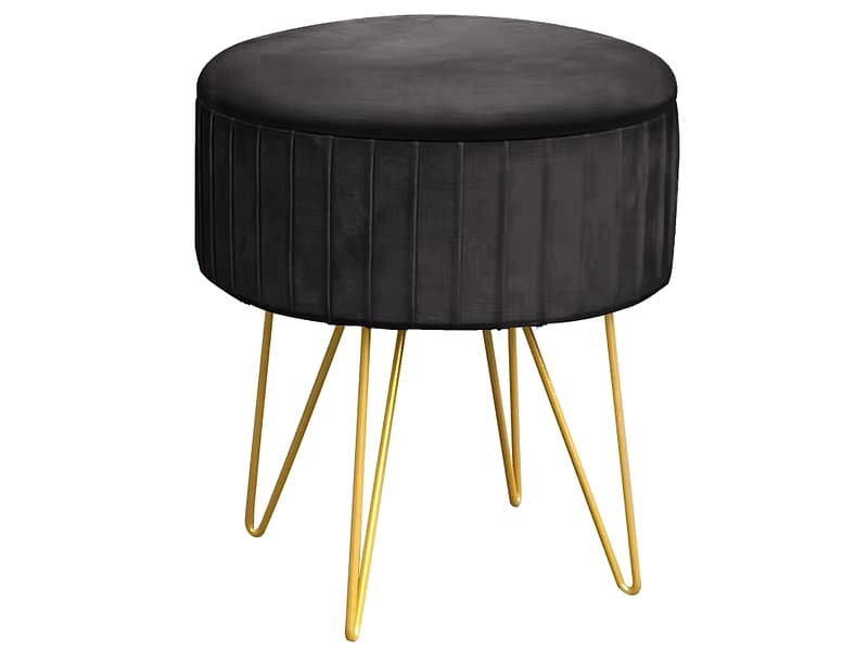 Hocker POLARIS 36x36x43cm stoff schwarz