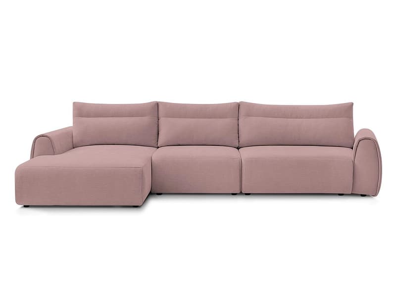 Ecksofa BOBOCHIC ADEN Stoff rosa