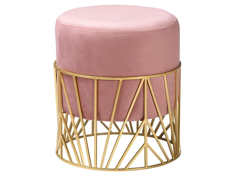 Hocker JULIUS 38x38x43cm samt rosa