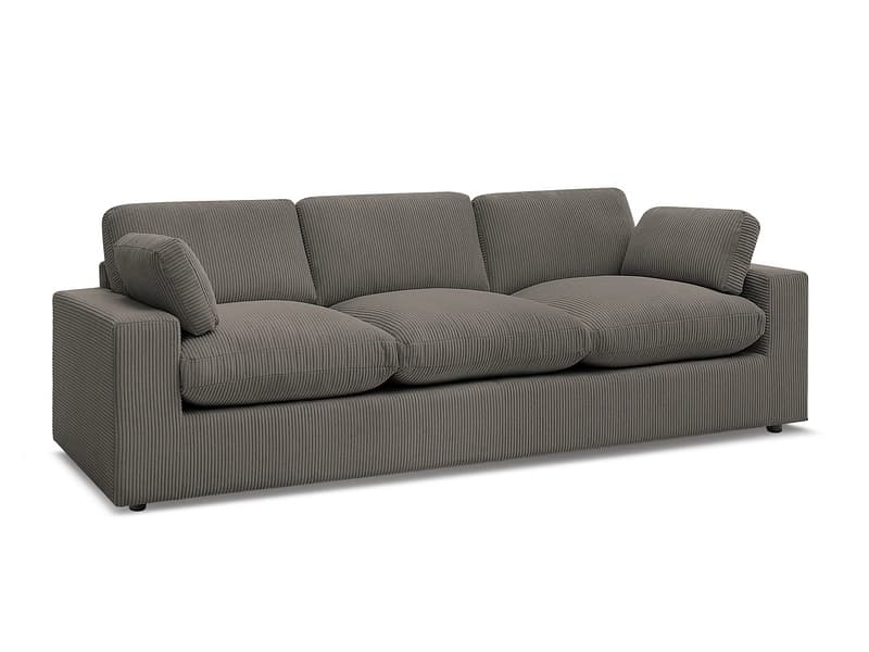 3er Sofa BOBOCHIC BELAIR Cord-Stoff taupe