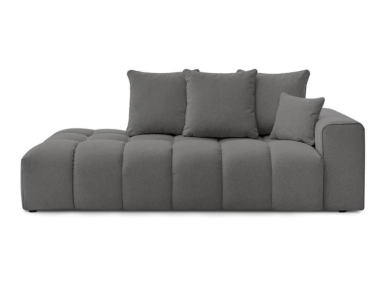 3er Sofa BOBOCHIC MONT-BLANC Stoff chiniert dunkelgrau