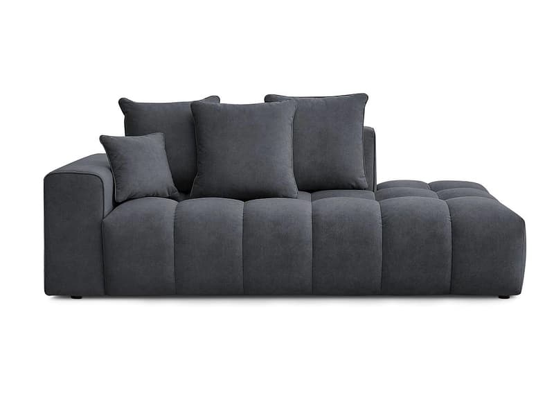 3er Sofa BOBOCHIC MONT-BLANC Samt dunkelgrau