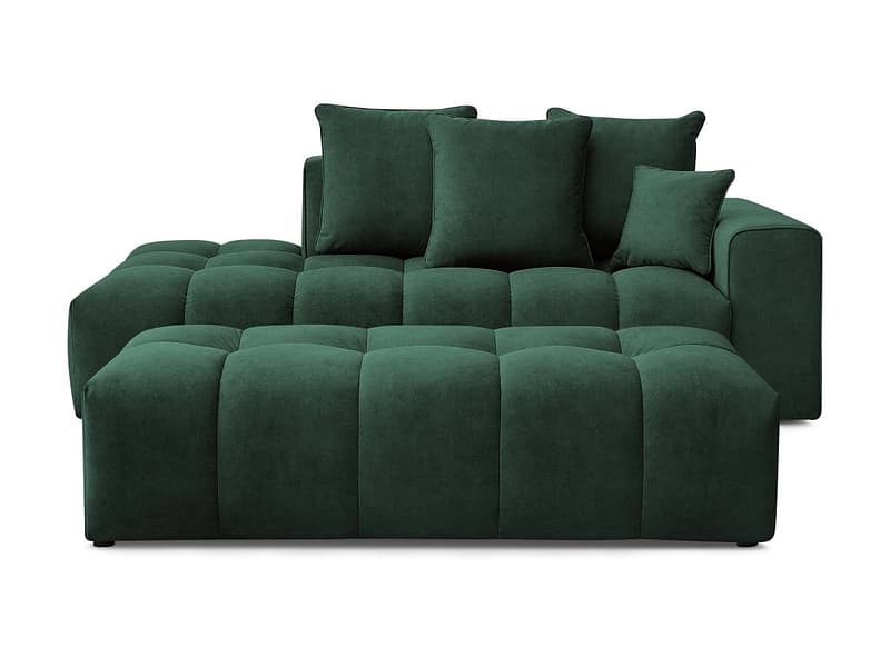 3er Sofa mit Hocker BOBOCHIC MONT-BLANC Samt grün