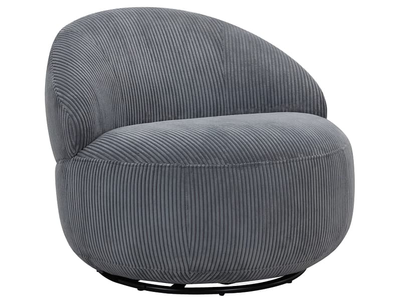 Sessel ROUND Cord-Stoff grau
