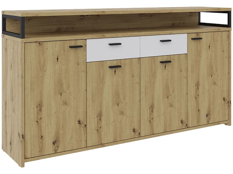 Sideboard LIFE 4 Türen 2 Schubladen 38x159.9x87.8cm artisan eiche melamin