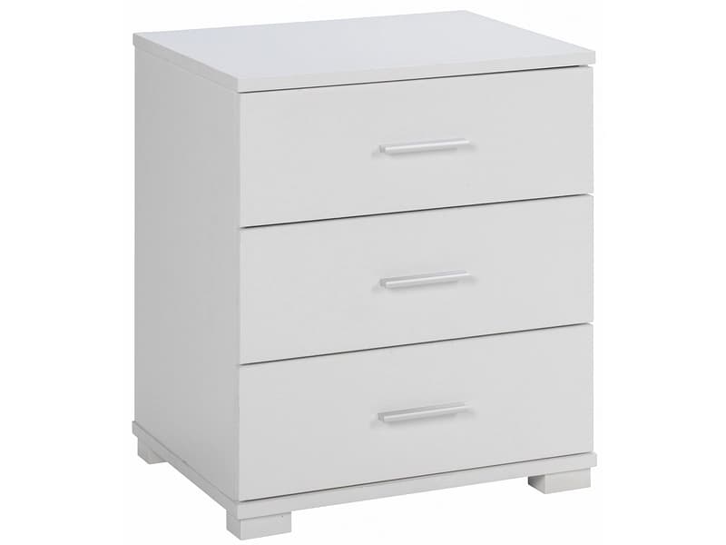 Nachttisch ELO 3 Schubladen 34x45x50cm weiss dekor
