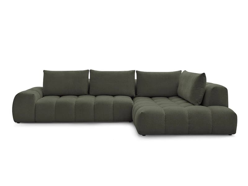 Ecksofa BOBOCHIC EVEREST Stoff chiniert grün