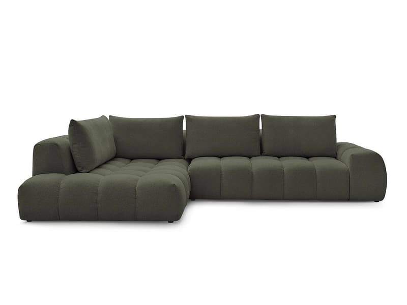 Ecksofa BOBOCHIC EVEREST Stoff chiniert grün