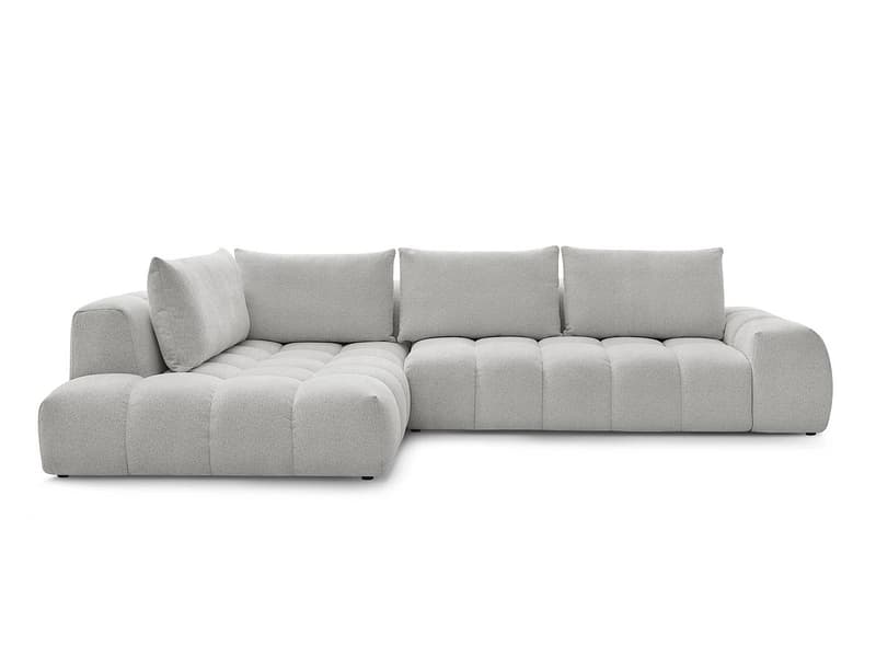 Ecksofa BOBOCHIC EVEREST Stoff chiniert hellgrau