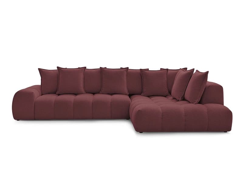 Ecksofa BOBOCHIC EVEREST Stoff chiniert rot