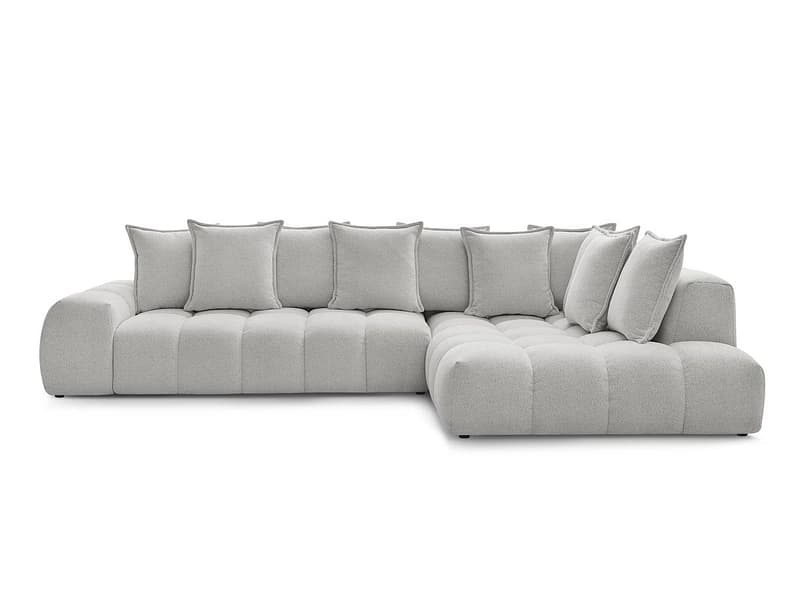 Ecksofa BOBOCHIC EVEREST Stoff chiniert hellgrau