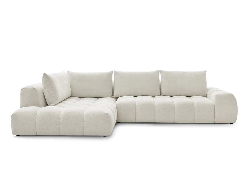Ecksofa BOBOCHIC EVEREST Stoff chiniert weiss
