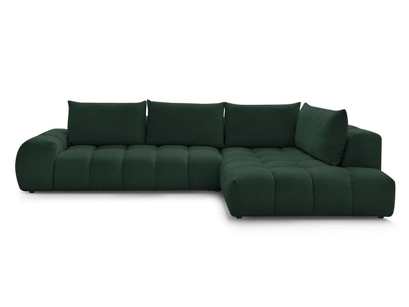 Ecksofa BOBOCHIC EVEREST Stoff mit Textur grün