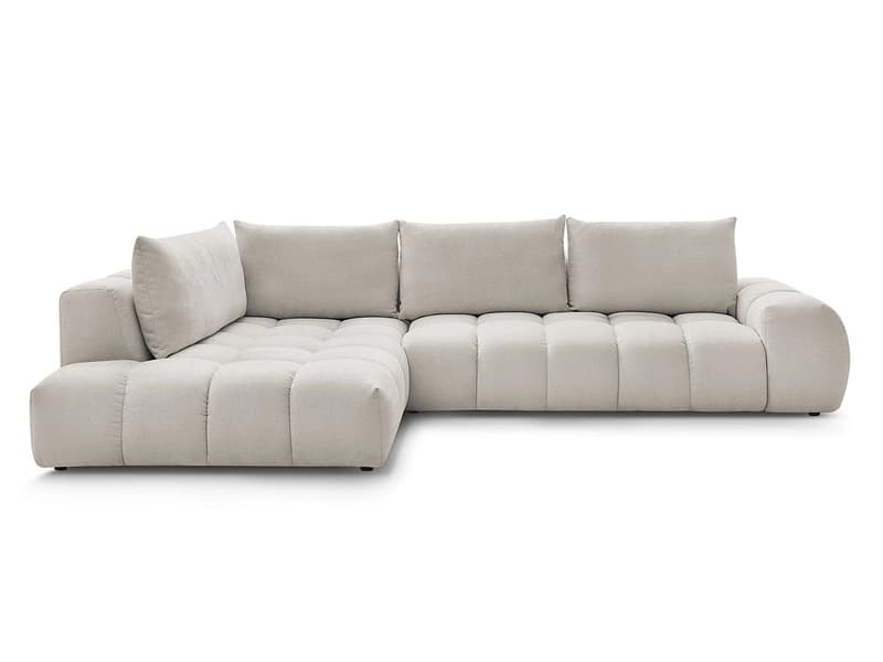 Ecksofa BOBOCHIC EVEREST Stoff mit Textur beige