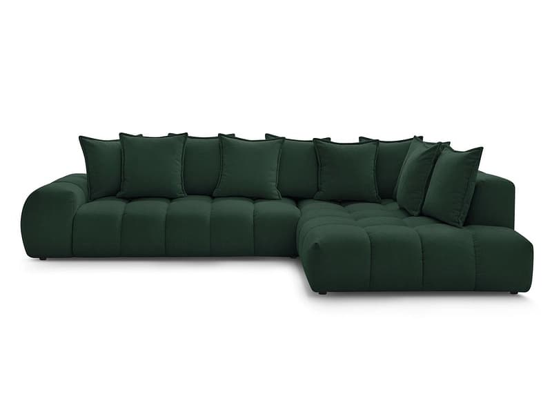 Ecksofa BOBOCHIC EVEREST Stoff mit Textur grün