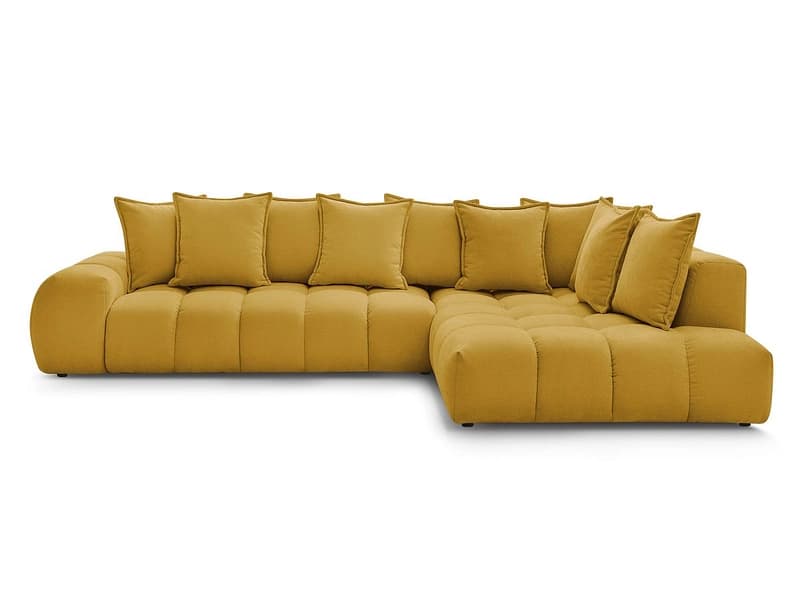 Ecksofa BOBOCHIC EVEREST Stoff mit Textur gelb