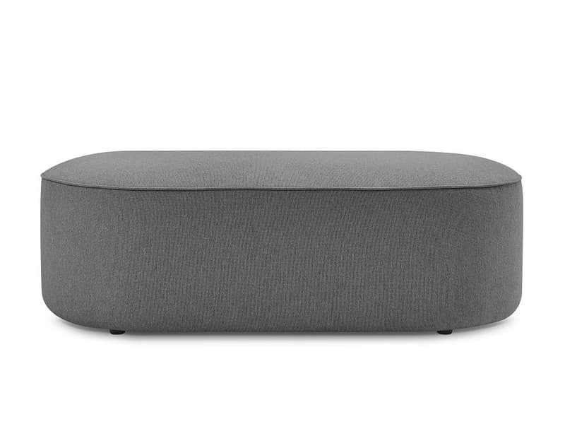 Hocker BOBOCHIC ROUSSEAU 70x140x45cm stoff chiniert dunkelgrau